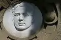 Bas-relief Face, Charterhouse of Ferrara 1929, Ferrara, Italy