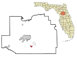 Location in Marion County and the state of Florida