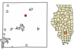 Location in Marion County, Illinois