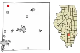 Location in Marion County, Illinois