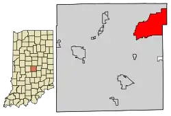 Location in Marion County, Indiana