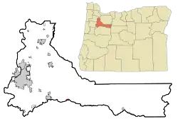 Location of Mehama, Oregon