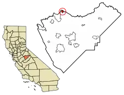 Location in Mariposa County, California