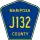 County Road J132 marker