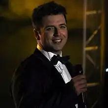 Feehily performing with Westlife in 2011