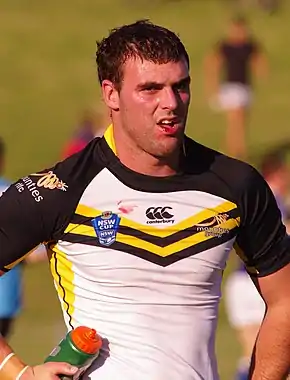 Nicholls playing for the Mount Pritchard Mounties