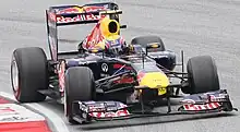 Webber driving in the third practice session of the 2011 Malaysian Grand Prix