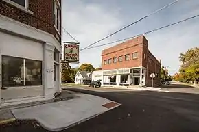 Intersection of Main Street (SR 38) and State Street in center of town