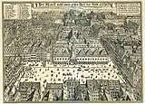 The marketplace of Leipzig with the old town hall, 1712