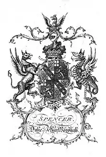 Simple arms of the Spencer Dukes of Marlborough before they changed their name to "Spencer-Churchill" and took the modern arms