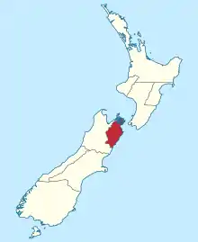 Map showing the boundaries of the Marlborough Province