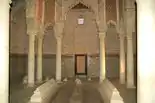 Saadian Tombs in Marrakech. The mausoleum comprises the corpses of about sixty members of the Saadi Dynasty including the Sultan Ahmad I al-Mansur Saadi