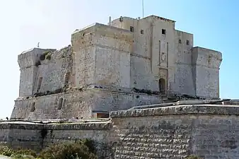 St. Lucian Tower, which prevented the Ottomans from landing at Marsaxlokk Bay