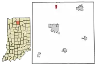 Location in Marshall County, Indiana