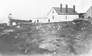 Marshall Point Light before 1895 with original keeper's house