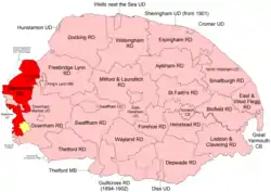 Position within Norfolk, 1894