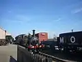 Martello during a visit to the Mid-Suffolk Light Railway (summer 2007). The engine is paired with carriages similar to those used on their initial trains through south London.