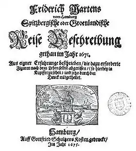 Cover of Martens' book, 1675