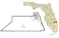 Location in Martin County and the state of Florida