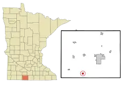 Location of Ceylon, Minnesota