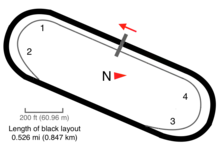 A map showing the layout of Martinsville Speedway