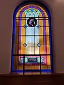 Stained glass window featuring Mary McLeod Bethune