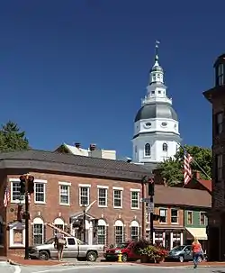 The Maryland State House as viewed from Church Circle