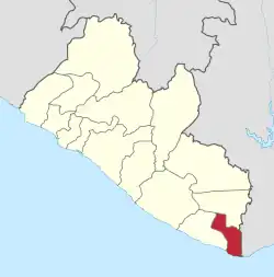 Location in Liberia