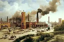 Train factory of August Borsig in 1847