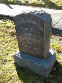 Grave marker of Alexander Macomb Mason