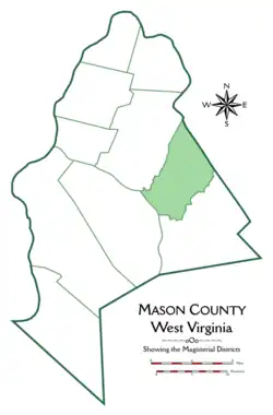 Location of Cologne District in Mason County