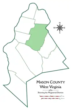 Location of Cooper District in Mason County