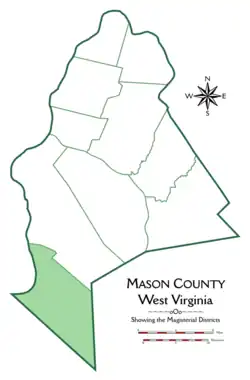 Location of Hannan District in Mason County