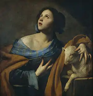 Saint Agnes (Massimo Stanzione) in Museu Nacional d'Art de Catalunya