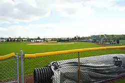 Mastodon Field diamond from over the outfield fence during the off-season