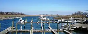 Mouth of Matawan Creek at the border of Keyport borough and Aberdeen Township