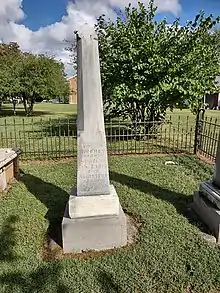 Obelisk-shaped tombstone