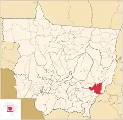 Location in Mato Grosso  state