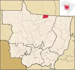 Location in Mato Grosso  state