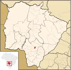 Location in Mato Grosso do Sul and Brazil