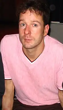 Matt Sharp after a solo tour show at the W.O.W. Hall in Eugene, Oregon, in 2004