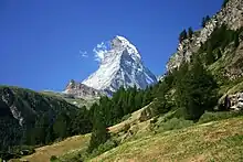 Image 27View of the Matterhorn within the Alps (from History of the Alps)