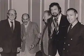 Reception at Britannia Hotel, London, October 1978 to celebrate the publication of the first edition of 'The Jazz Guitar, Its Evolution, Players and Personalities since 1900'.