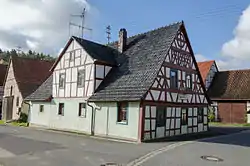 Typical old timber-framed house in Mauschendorf