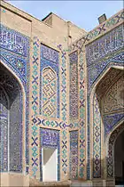 Quranic verses, Shahizinda mausoleum, Samarkand, Uzbekistan.