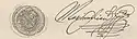 Maximilian I Joseph's signature