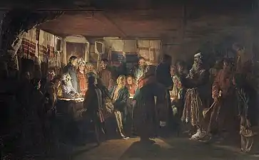 A Sorcerer comes to a peasant wedding, 1875