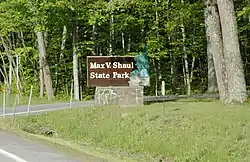 Max V. Shaul State Park's entrance.