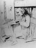 May Alcott Nieriker, Amos Bronson Alcott in his study, by 1879