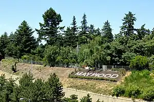 Hillside letters for Maywood Park